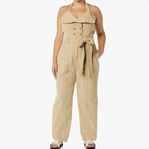 Making the Cut Corduroy Deconstructed Jumpsuit Beige NWT XXS Yannik Zamboni